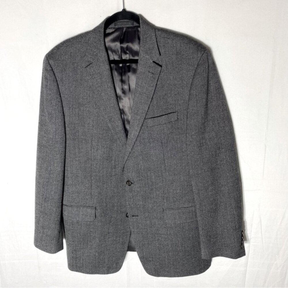 Vintage Moores Men’s Grey Wool Blazer 46L Academia Dadcore
